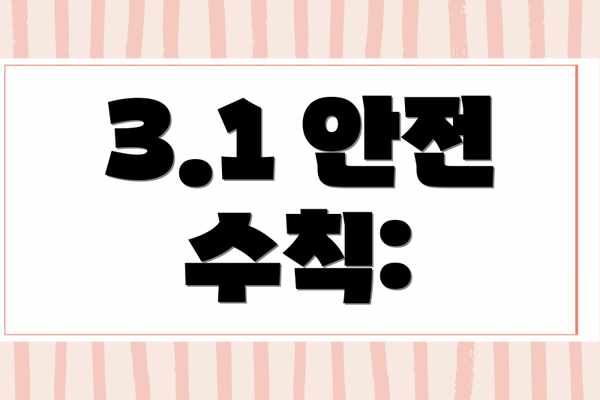 3.1 안전 수칙: