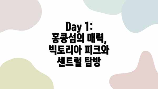 Day 1: 홍콩섬의 매력, 빅토리아 피크와 센트럴 탐방