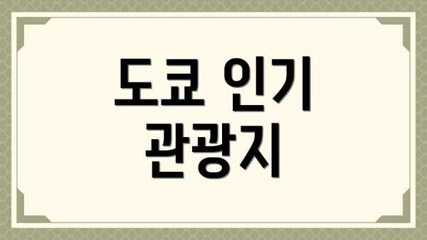 도쿄 인기 관광지