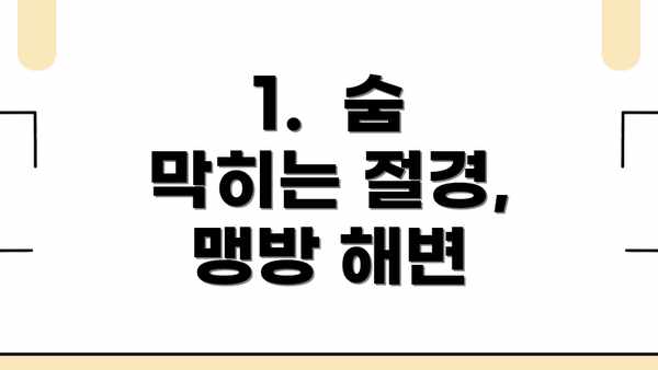 1.  숨 막히는 절경, 맹방 해변