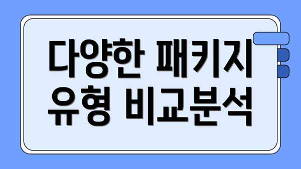 다양한 패키지 유형 비교분석
