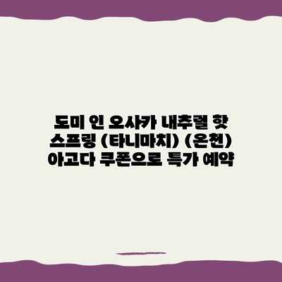 도미 인 오사카 내추럴 핫 스프링 (타니마치) (온천) 아고다 쿠폰으로 특가 예약