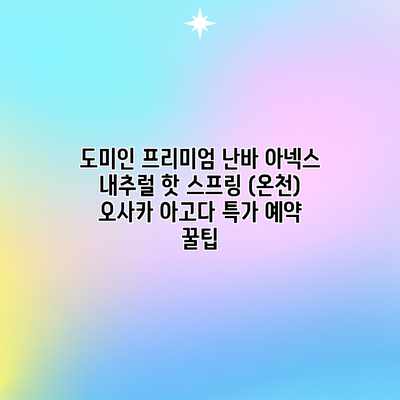 도미인 프리미엄 난바 아넥스 내추럴 핫 스프링 (온천) 오사카 아고다 특가 예약 꿀팁 도미인 프리미엄 난바 아넥스 내추럴 핫 스프링 (온천) 오사카 아고다 특가 예약 꿀팁