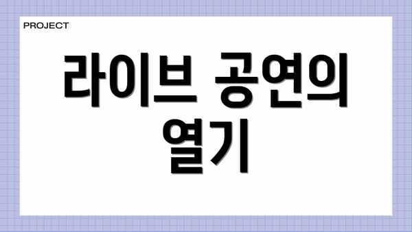 라이브 공연의 열기