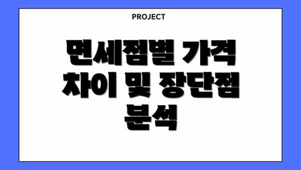 면세점별 가격 차이 및 장단점 분석