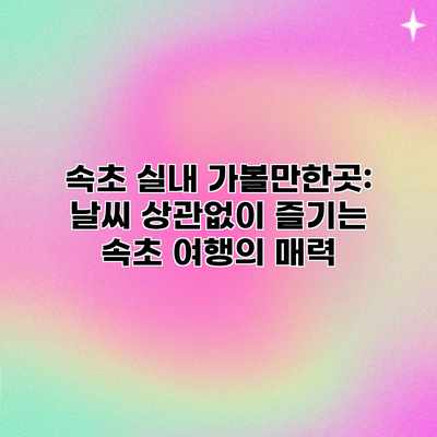 속초 실내 가볼만한곳: 날씨 상관없이 즐기는 속초 여행의 매력 속초 실내 가볼만한곳: 날씨 상관없이 즐기는 속초 여행의 매력