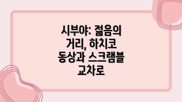 시부야: 젊음의 거리, 하치코 동상과 스크램블 교차로