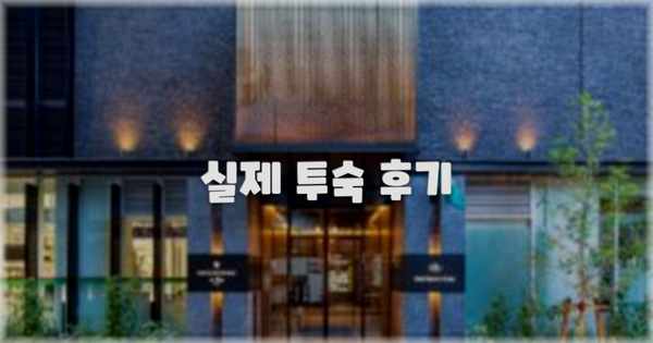 💬 실제 투숙 후기