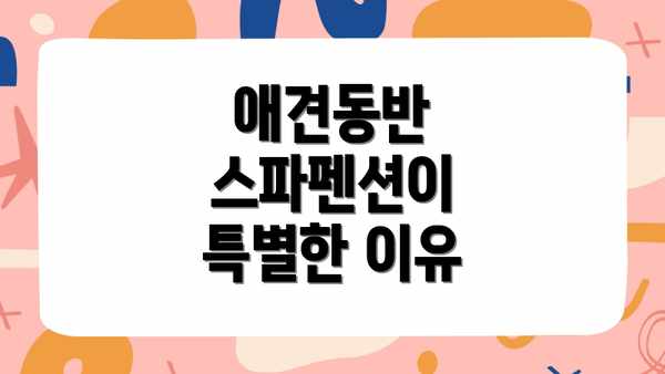 애견동반 스파펜션이 특별한 이유