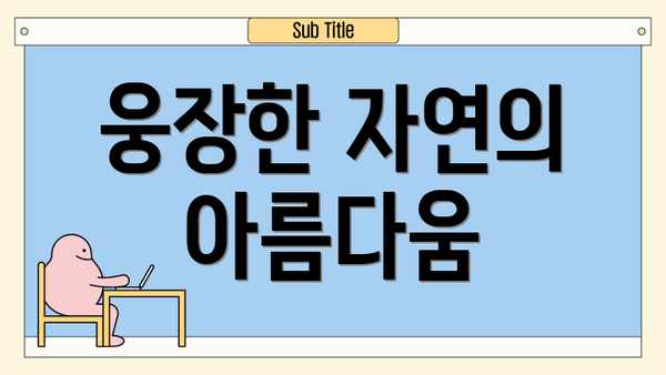 웅장한 자연의 아름다움