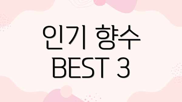 인기 향수 BEST 3