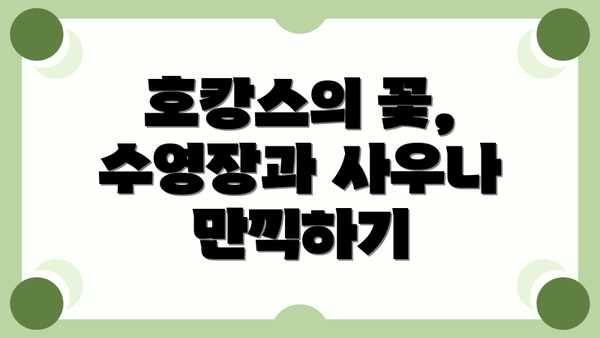 호캉스의 꽃, 수영장과 사우나 만끽하기