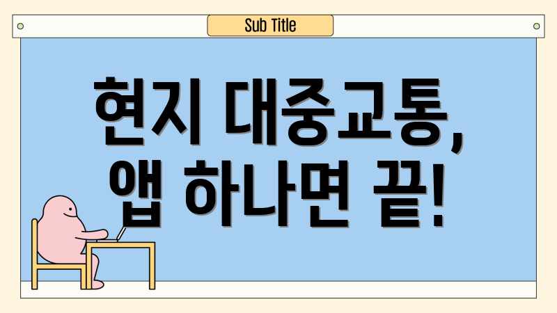 현지 대중교통, 앱 하나면 끝!