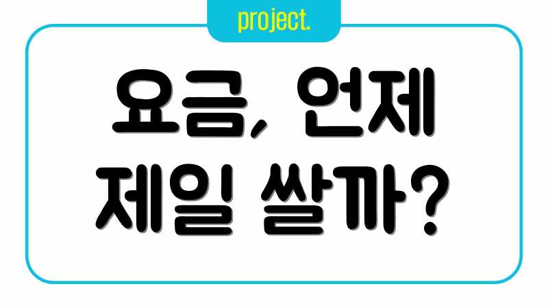 요금, 언제 제일 쌀까?