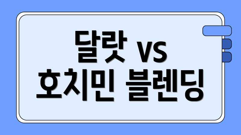 달랏 vs 호치민 블렌딩