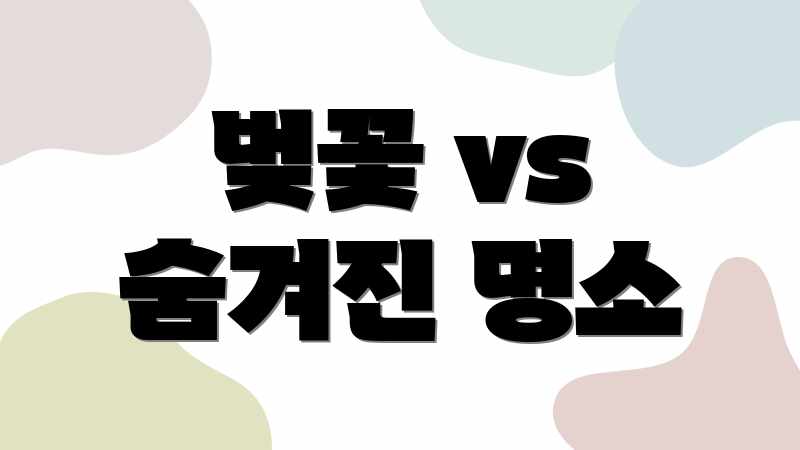 벚꽃 vs 숨겨진 명소