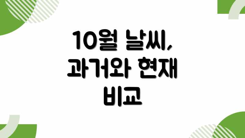 10월 날씨, 과거와 현재 비교