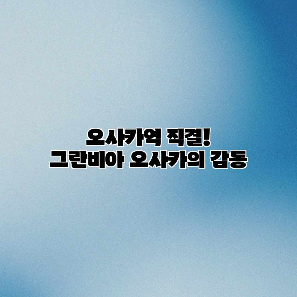 오사카역 직결! 그란비아 오사카의 감동 오사카역 직결! 그란비아 오사카의 감동