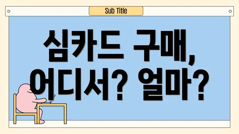 심카드 구매, 어디서? 얼마?