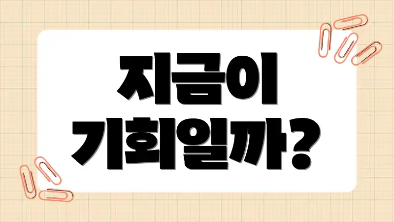 지금이 기회일까?