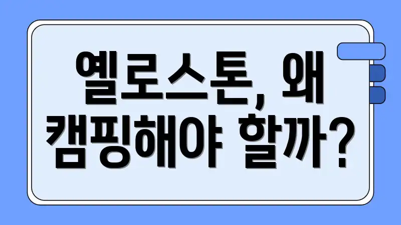 옐로스톤, 왜 캠핑해야 할까?