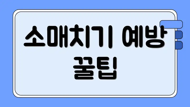 소매치기 예방 꿀팁