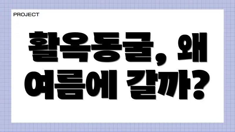 활옥동굴, 왜 여름에 갈까?
