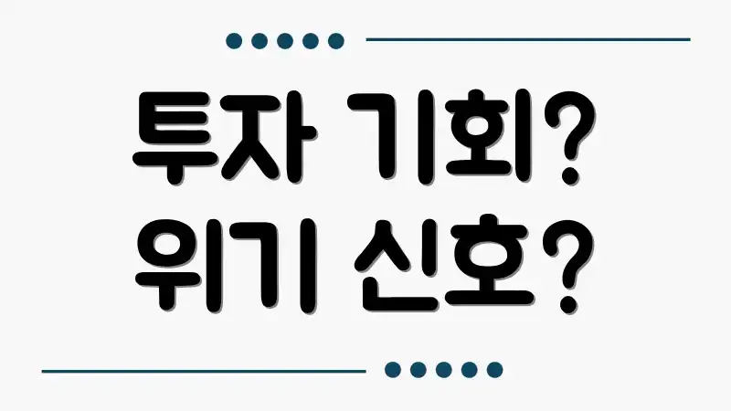 투자 기회? 위기 신호?