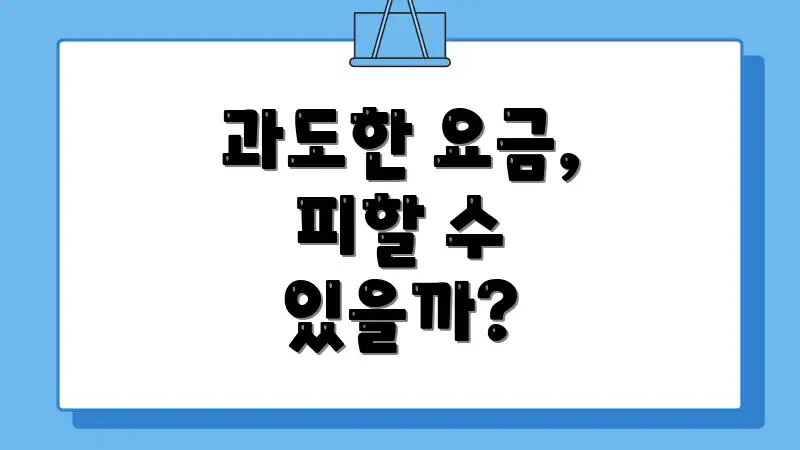과도한 요금, 피할 수 있을까?