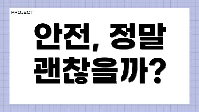 안전, 정말 괜찮을까?