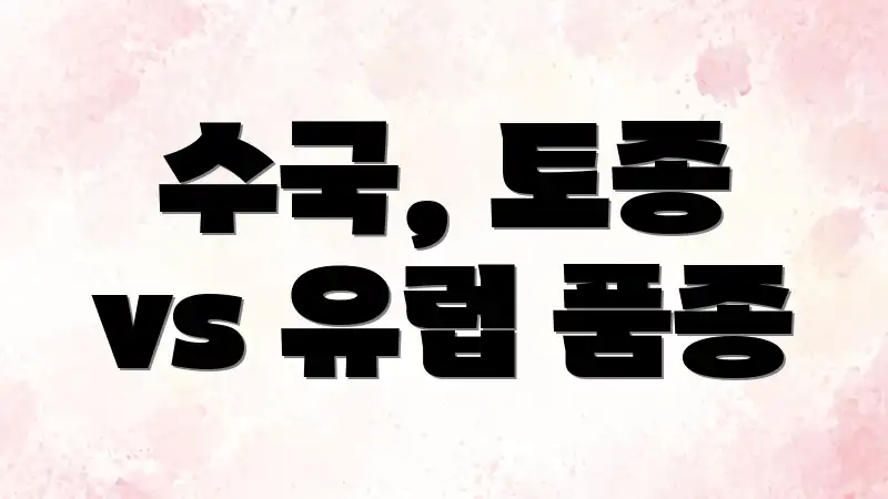 수국, 토종 vs 유럽 품종