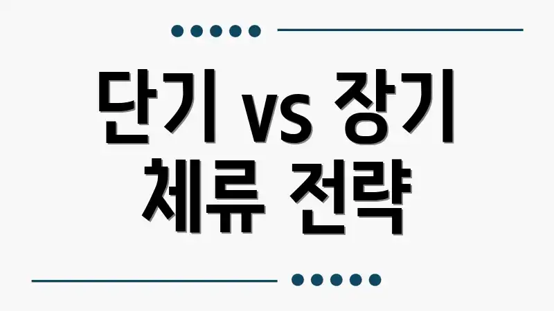 단기 vs 장기 체류 전략