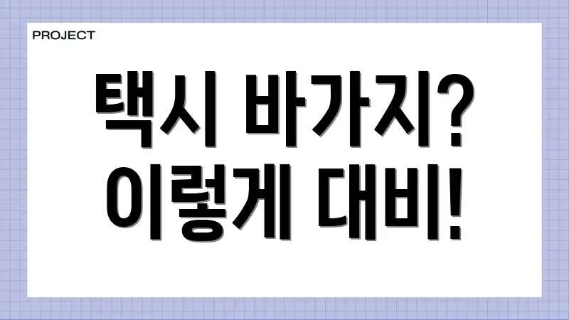 택시 바가지? 이렇게 대비!