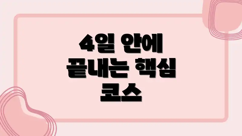 4일 안에 끝내는 핵심 코스