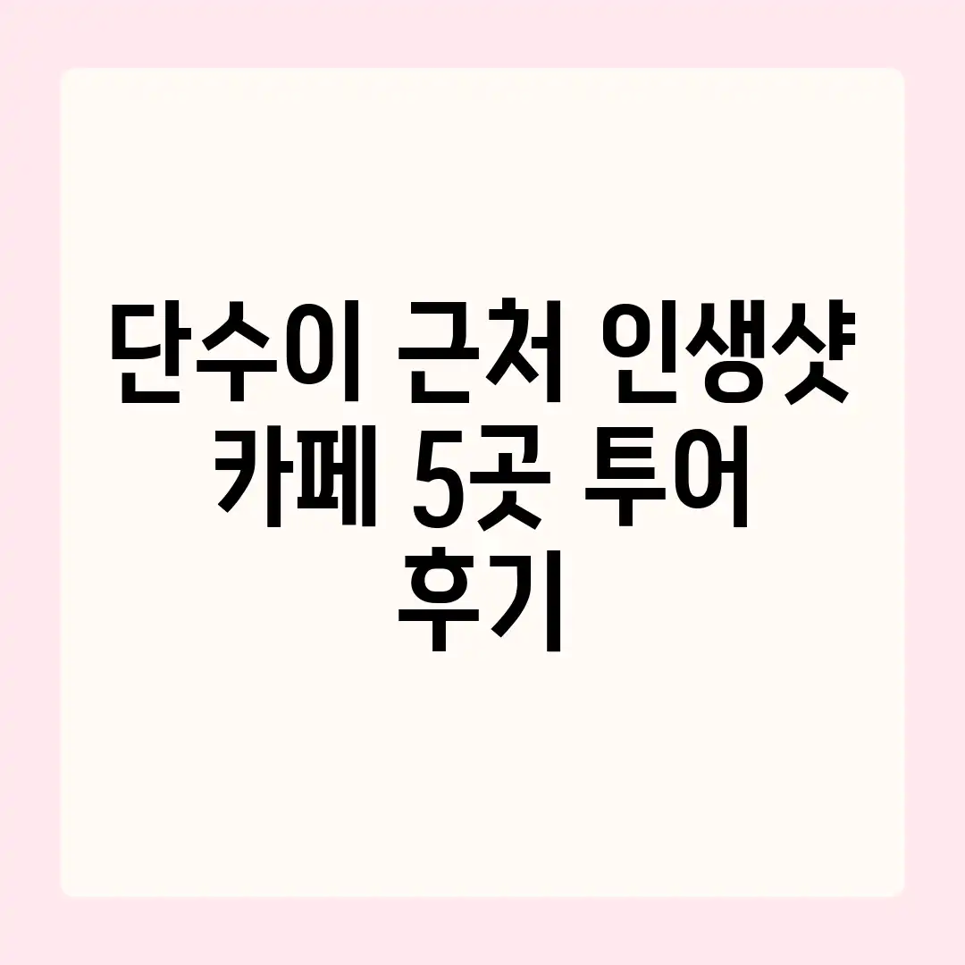 단수이 근처 인생샷 카페 5곳 투어 후기