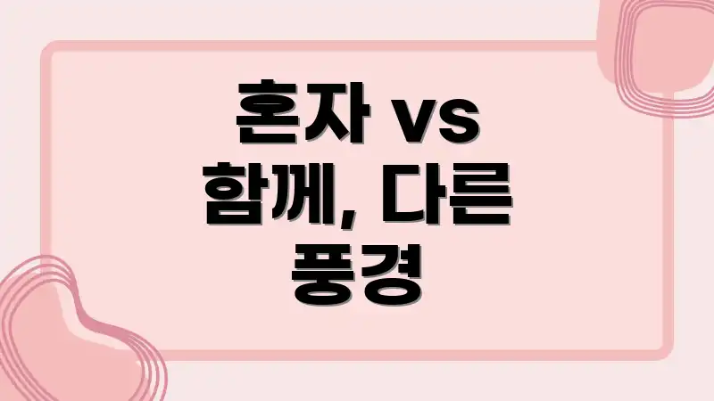 혼자 vs 함께, 다른 풍경