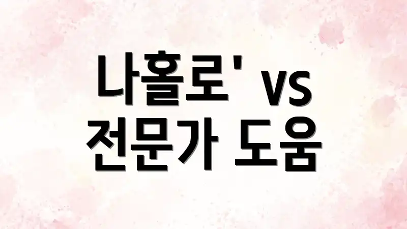 나홀로' vs 전문가 도움