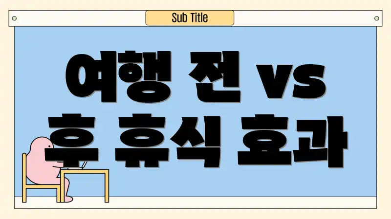 여행 전 vs 후 휴식 효과