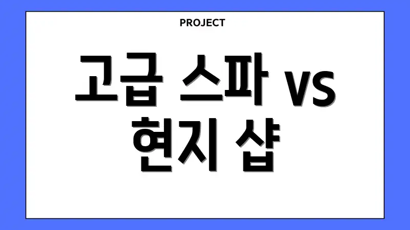 고급 스파 vs 현지 샵