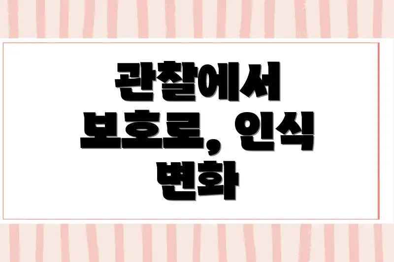 관찰에서 보호로, 인식 변화
