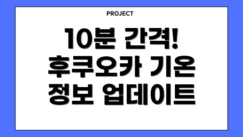 10분 간격! 후쿠오카 기온 정보 업데이트