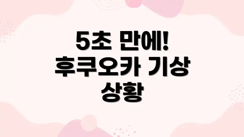 5초 만에! 후쿠오카 기상 상황