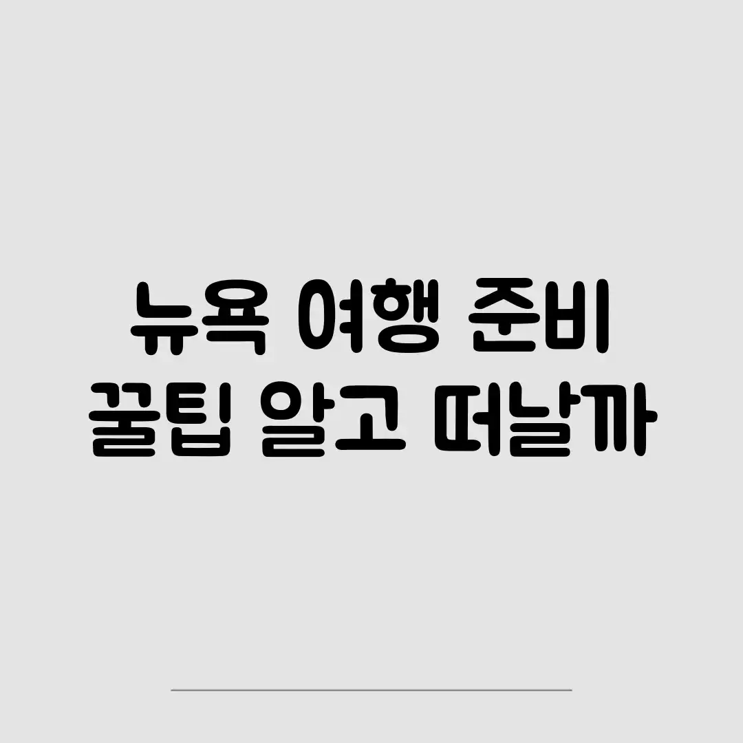 뉴욕 여행 준비, 꿀팁 알고 떠날까? 뉴욕 여행 준비, 꿀팁 알고 떠날까?