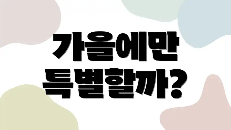 가을에만 특별할까?