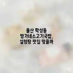 울산 학성동 방가네소고기국밥, 설렁탕 맛집 맞을까? 울산 학성동 방가네소고기국밥, 설렁탕 맛집 맞을까?