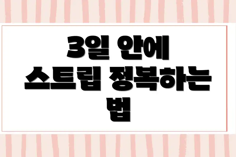 3일 안에 스트립 정복하는 법